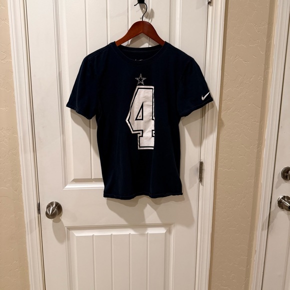 Dallas Prescott Nike Black Tee with Logo Print - Picture 1 of 7